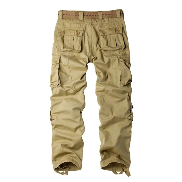 Men's 8-Pocket Cargo Pants - Breathable Hiking Trousers for Outdoor Adventures & Daily Wear