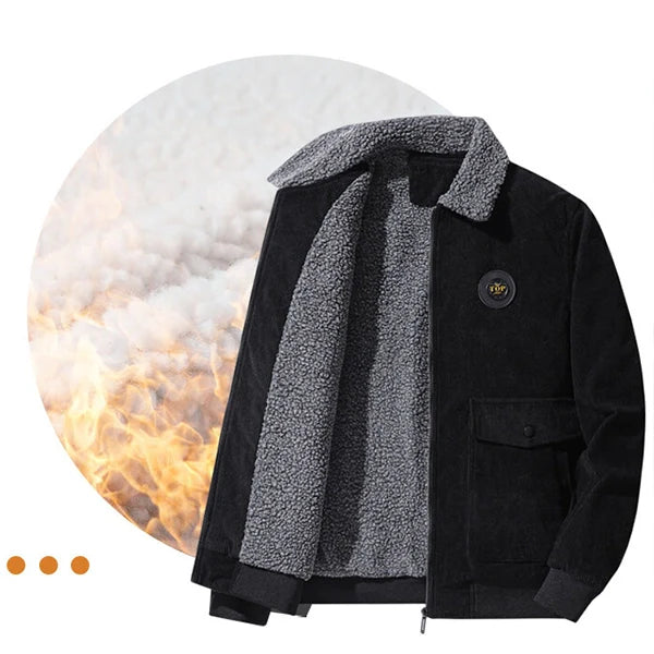 Men’s Fall/Winter Jacket – Insulated, Soft Lining, Full-Zip Casual Fit