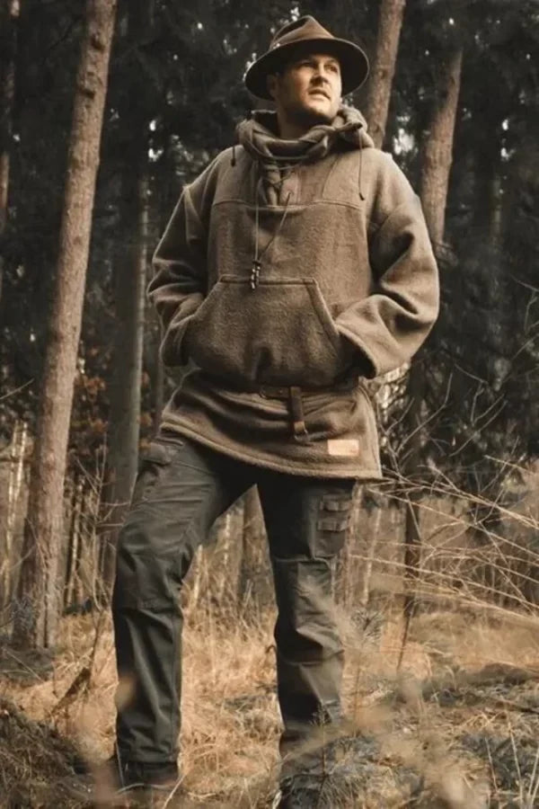 Men's Fleece Pullover Hoodie - Winter Warm Heavy Coat