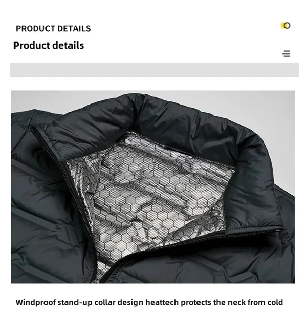 Men’s Graphene Heated Down Jacket – Windproof, Warm Winter Coat