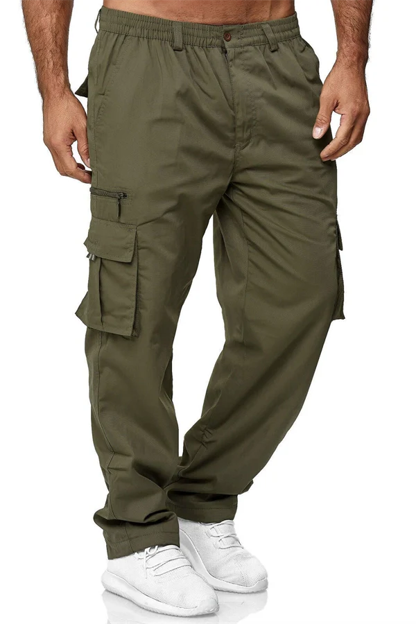 Men’s  Jogger Cargo Pants – Casual Loose Fit, Multi-Pocket Outdoor Workwear Trousers
