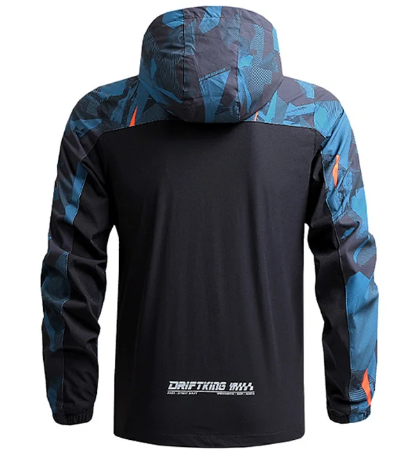 Men’s Lightweight Hiking Jacket – Windbreaker Outdoor Hooded Coat for Spring & Fall