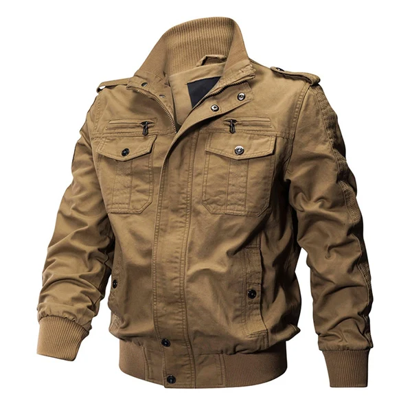 Men’s Tactical Bomber Jacket – Military-Style Workwear with Multi Pockets
