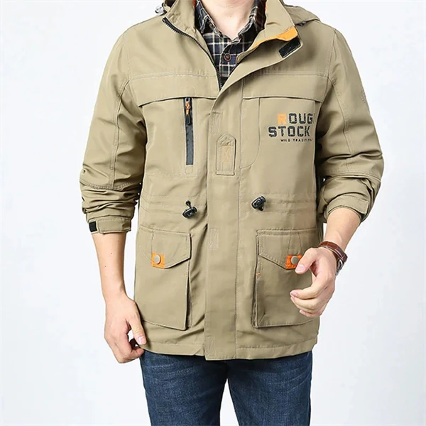 Men’s Lightweight Outdoor Jacket – Windproof Quick-Dry Tactical Shell for Spring & Fall