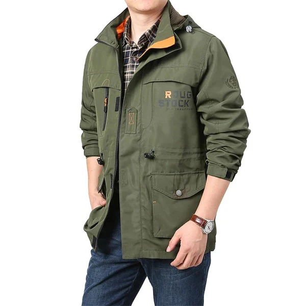 Men’s Lightweight Outdoor Jacket – Windproof Quick-Dry Tactical Shell for Spring & Fall