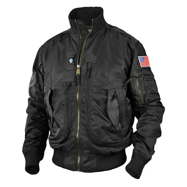 Men's Lightweight Tactical Bomber Jacket – Stand Collar Baseball Flight Coat