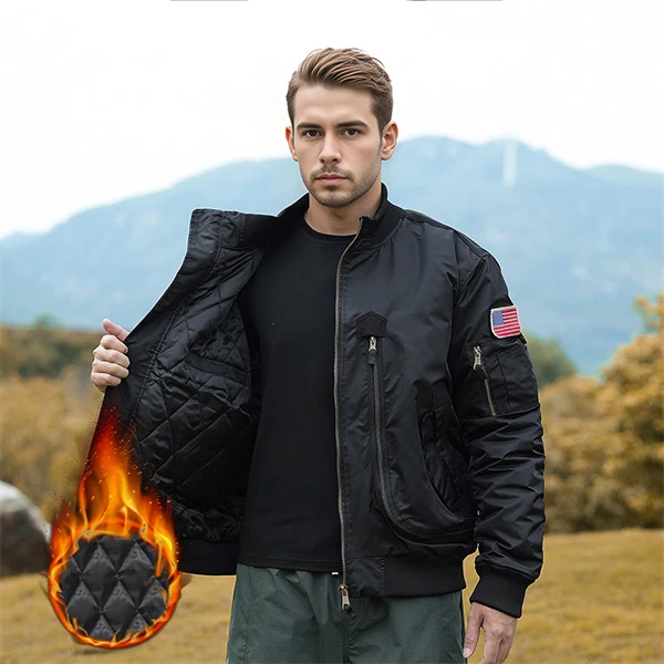 Men's Lightweight Tactical Bomber Jacket – Stand Collar Baseball Flight Coat