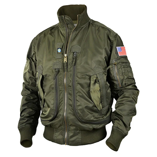 Men's Lightweight Tactical Bomber Jacket – Stand Collar Baseball Flight Coat