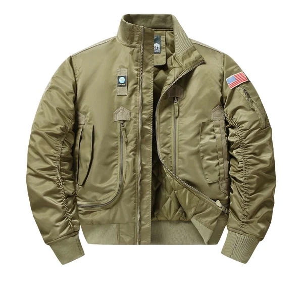 Men's Lightweight Tactical Bomber Jacket – Stand Collar Baseball Flight Coat