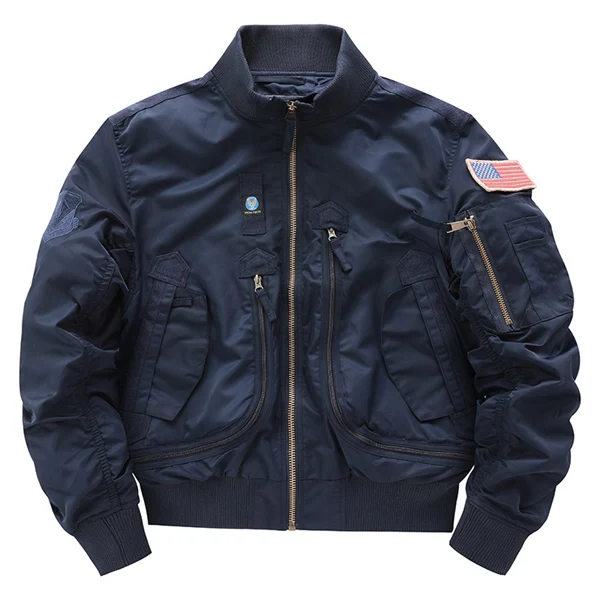 Men's Lightweight Tactical Bomber Jacket – Stand Collar Baseball Flight Coat
