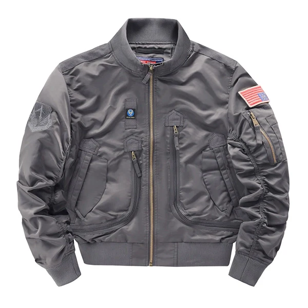 Men's Lightweight Tactical Bomber Jacket – Stand Collar Baseball Flight Coat
