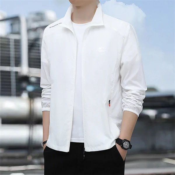 Men’s Lightweight UV Protection Jacket – Breathable Summer Windbreaker for Hiking, Fishing & Outdoor Sports