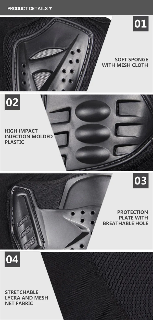 Men's Motorcycle Jacket with Full Body Armor Protection – Motocross & Enduro Racing Gear, Moto Protective Clothing