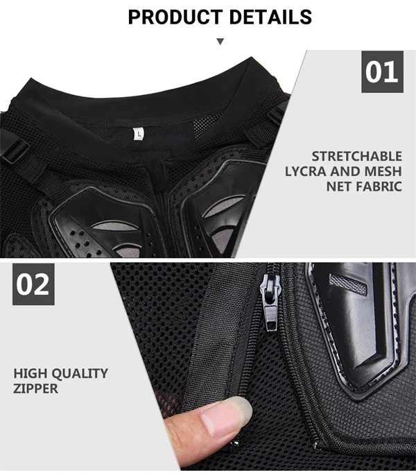 Men's Motorcycle Jacket with Full Body Armor Protection – Motocross & Enduro Racing Gear, Moto Protective Clothing