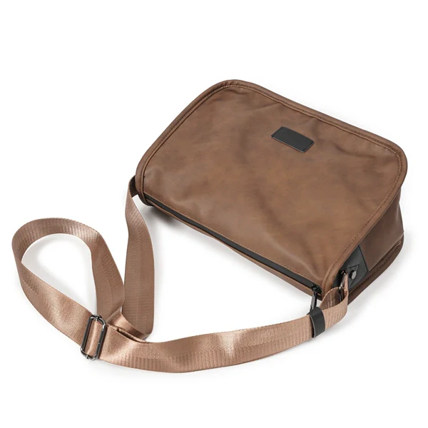 Men’s Retro PU Leather Crossbody Bag – Vintage Shoulder Messenger Bag with Large Capacity