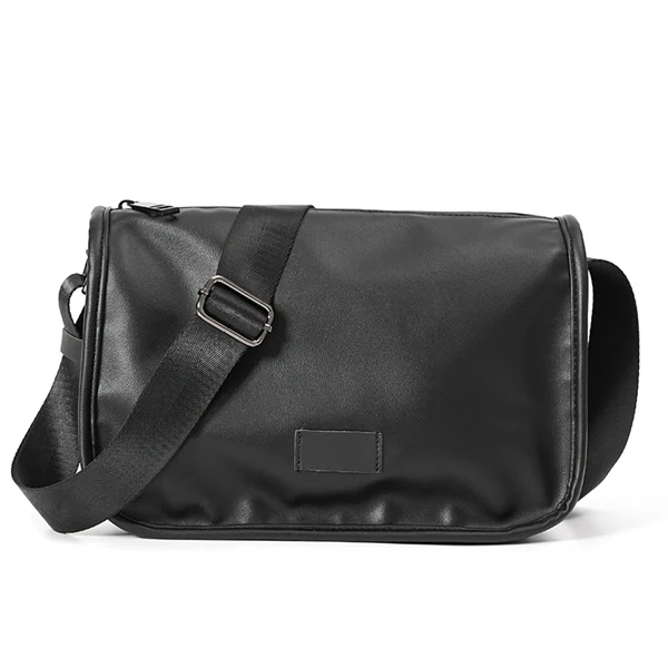Men’s Retro PU Leather Crossbody Bag – Vintage Shoulder Messenger Bag with Large Capacity