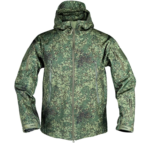 Men’s Tactical Camouflage Softshell Windbreaker – Fleece-Lined Interior Outdoor Jacket for Hiking & Cycling