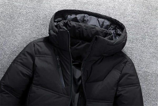Men's Thick Winter Down Jacket - Lightweight Short Style Outdoor Coat for Cold Weather