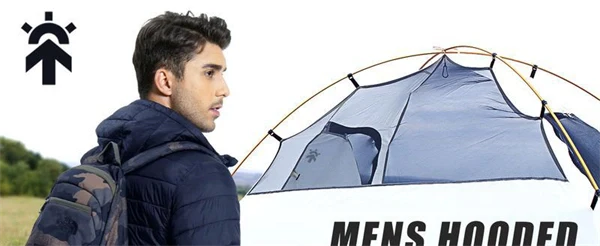 Men’s Ultra-Light Hooded Down Jacket – Warm & Packable Artificial Down Coat