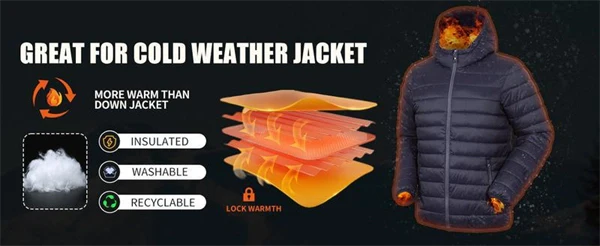 Men’s Ultra-Light Hooded Down Jacket – Warm & Packable Artificial Down Coat