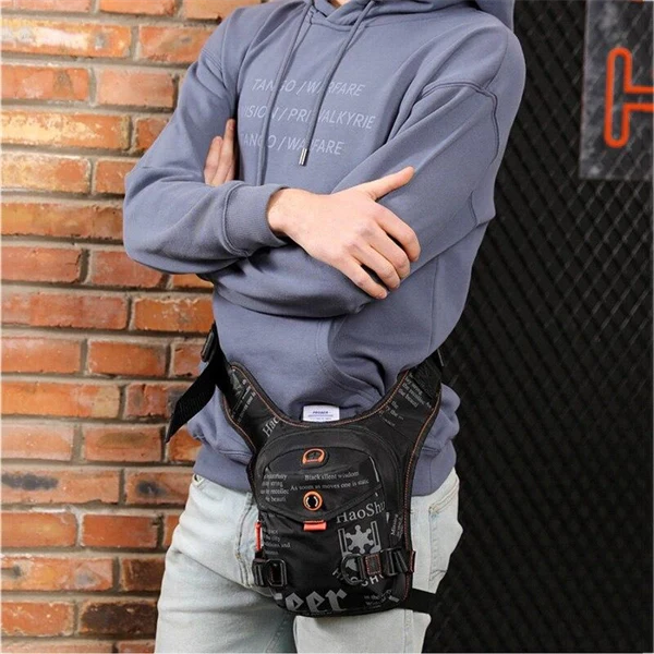 Men’s Waterproof Drop Leg Bag – Tactical Thigh & Waist Pack for Motorcycle, Travel & Outdoor Use