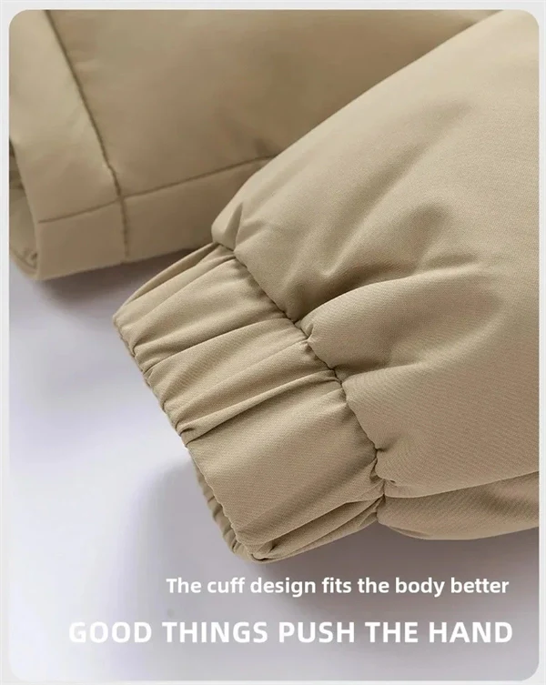 Unisex Winter Hooded Jacket, Thickened Cotton Coat, Windproof & Warm Casual Outerwear