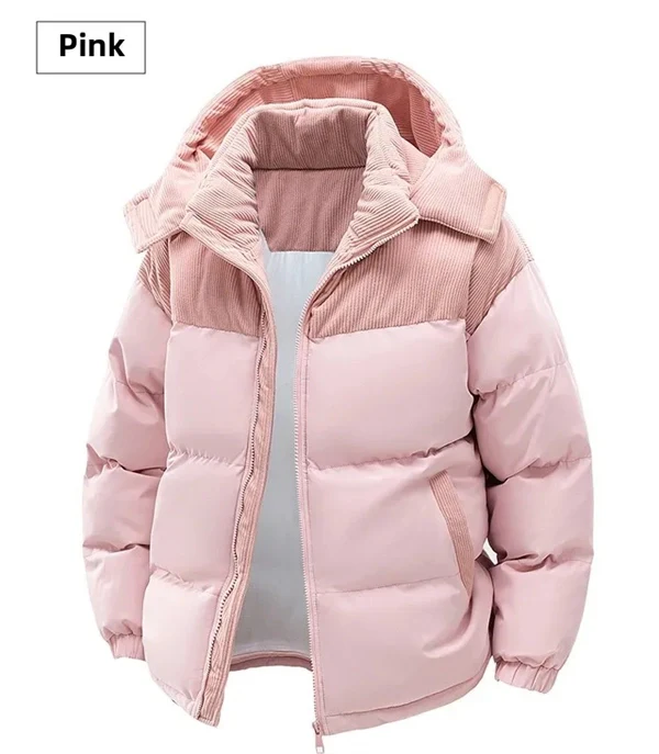 Unisex Winter Hooded Jacket, Thickened Cotton Coat, Windproof & Warm Casual Outerwear