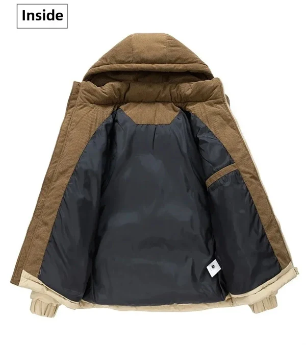 Unisex Winter Hooded Jacket, Thickened Cotton Coat, Windproof & Warm Casual Outerwear