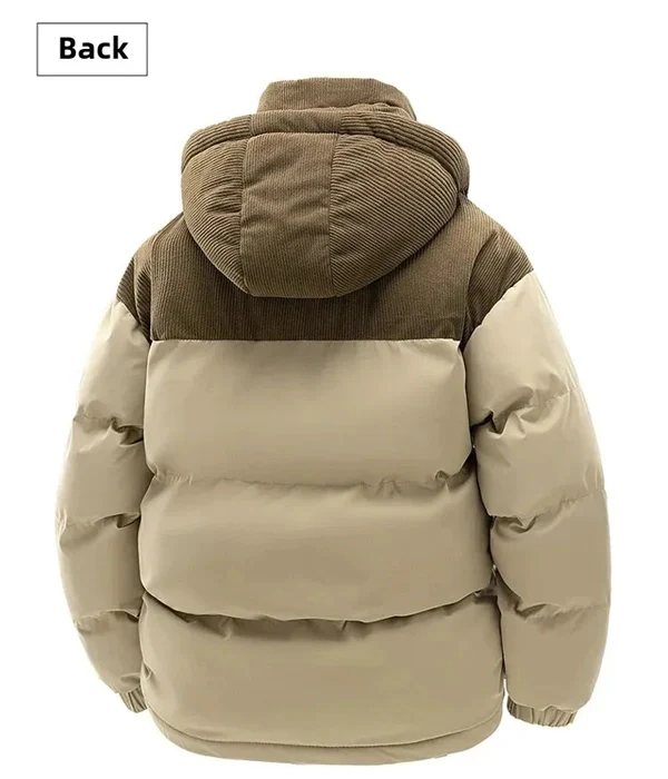 Unisex Winter Hooded Jacket, Thickened Cotton Coat, Windproof & Warm Casual Outerwear