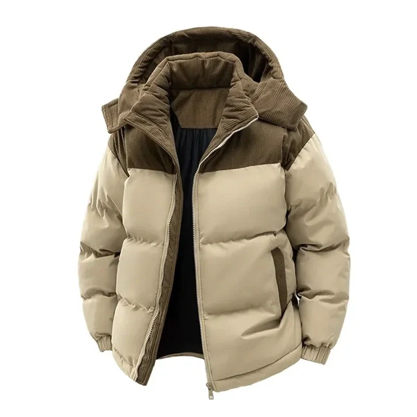 Unisex Winter Hooded Jacket, Thickened Cotton Coat, Windproof & Warm Casual Outerwear