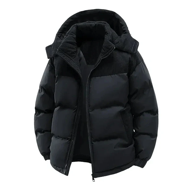 Unisex Winter Hooded Jacket, Thickened Cotton Coat, Windproof & Warm Casual Outerwear