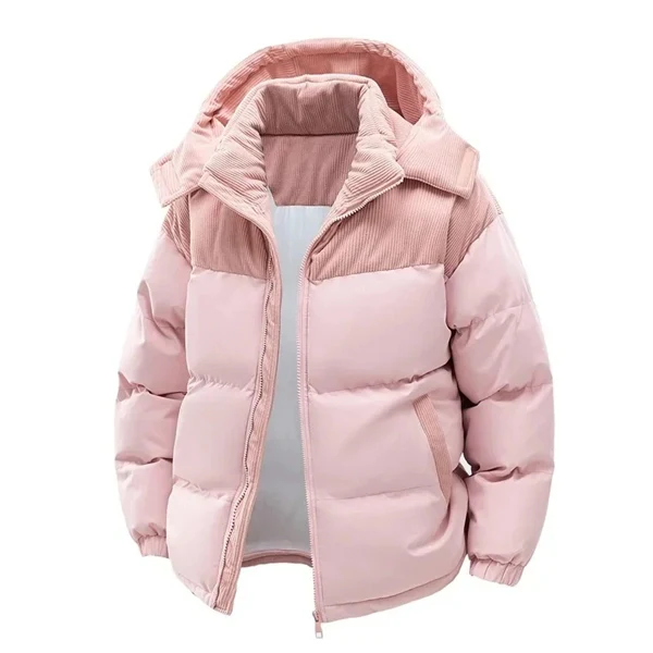 Unisex Winter Hooded Jacket, Thickened Cotton Coat, Windproof & Warm Casual Outerwear