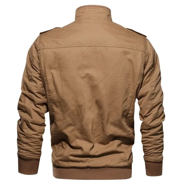 Men’s Winter Military-Style Fleece-Lined Jacket – Warm Tactical Cargo Coat for Fall & Cold Weather