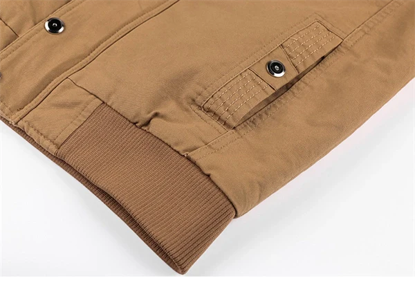 Men’s Winter Military-Style Fleece-Lined Jacket – Warm Tactical Cargo Coat for Fall & Cold Weather