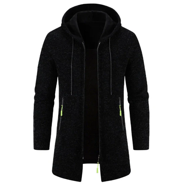 Men’s Zip-Up Hooded Jacket – Cozy & Stylish for Fall and Winter, Versatile Layering Sweatshirt