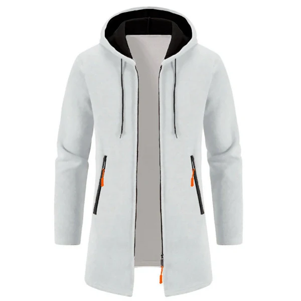 Men’s Zip-Up Hooded Jacket – Cozy & Stylish for Fall and Winter, Versatile Layering Sweatshirt