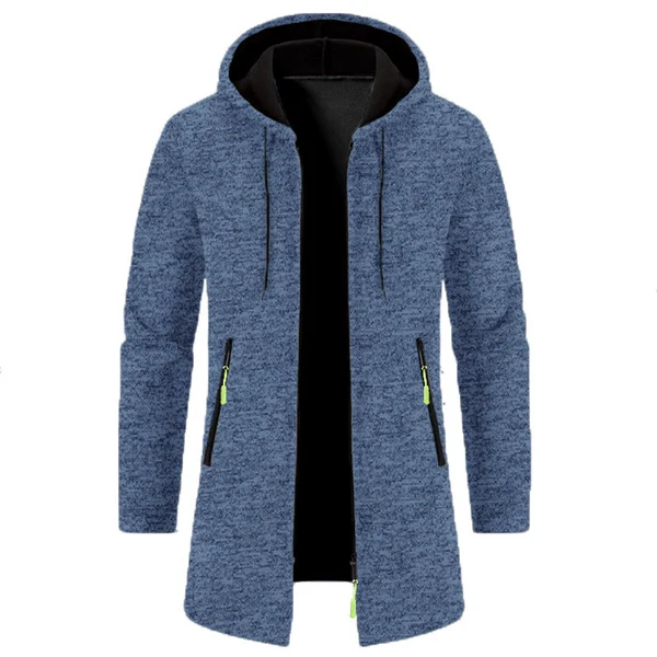 Men’s Zip-Up Hooded Jacket – Cozy & Stylish for Fall and Winter, Versatile Layering Sweatshirt