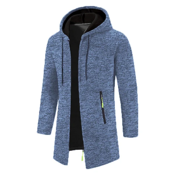 Men’s Zip-Up Hooded Jacket – Cozy & Stylish for Fall and Winter, Versatile Layering Sweatshirt
