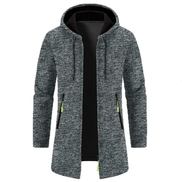 Men’s Zip-Up Hooded Jacket – Cozy & Stylish for Fall and Winter, Versatile Layering Sweatshirt