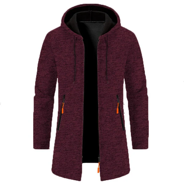 Men’s Zip-Up Hooded Jacket – Cozy & Stylish for Fall and Winter, Versatile Layering Sweatshirt