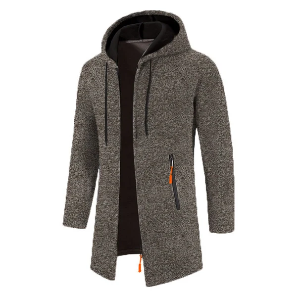 Men’s Zip-Up Hooded Jacket – Cozy & Stylish for Fall and Winter, Versatile Layering Sweatshirt