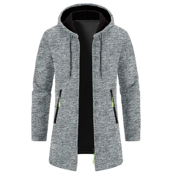 Men’s Zip-Up Hooded Jacket – Cozy & Stylish for Fall and Winter, Versatile Layering Sweatshirt