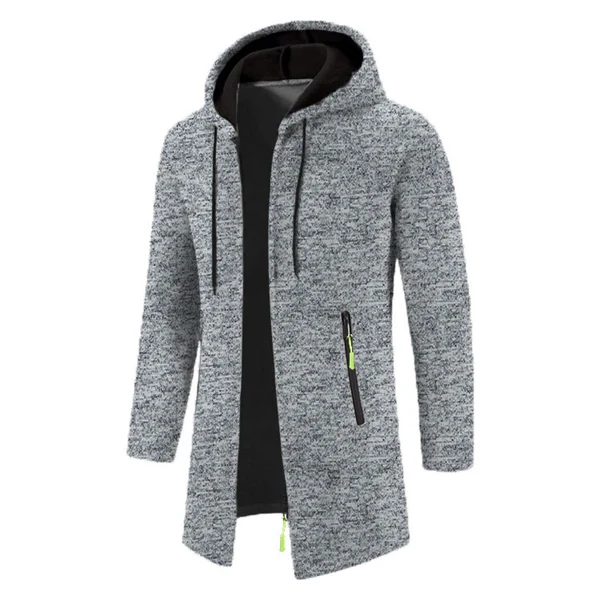 Men’s Zip-Up Hooded Jacket – Cozy & Stylish for Fall and Winter, Versatile Layering Sweatshirt
