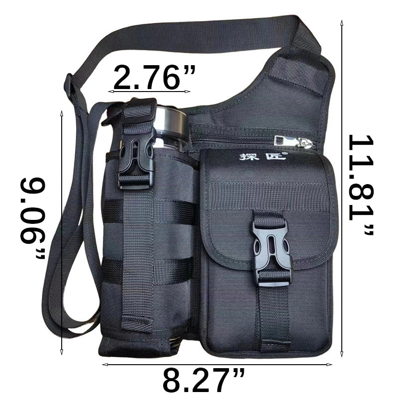 Military Nylon Bottle Holder Bag – Large-Capacity Outdoor Pouch for Hiking, Travel & Survival Gear