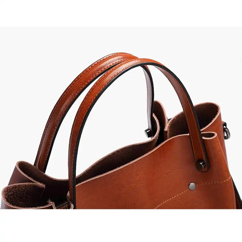 Modern Large Leather Tote Bag for Women Convertible Crossbody Work Purse