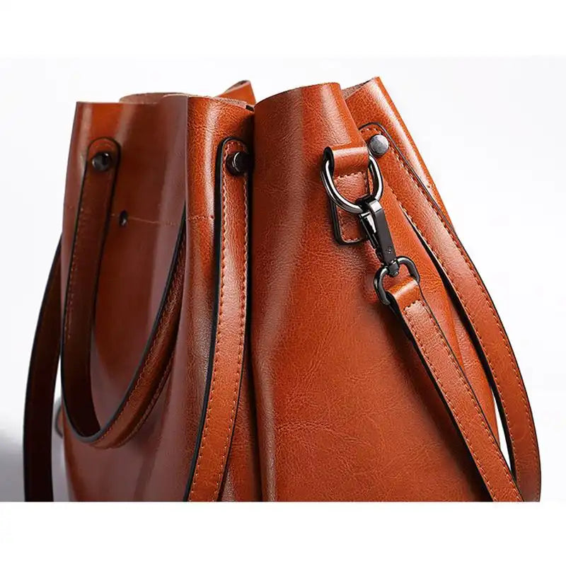 Modern Large Leather Tote Bag for Women Convertible Crossbody Work Purse