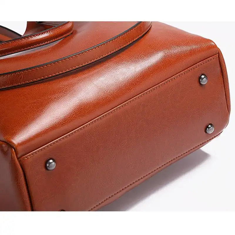 Modern Large Leather Tote Bag for Women Convertible Crossbody Work Purse