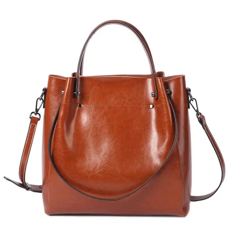 Modern Large Leather Tote Bag for Women Convertible Crossbody Work Purse