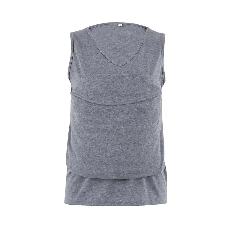 Mom's Kangaroo Carrier Tank - Sleeveless V-Neck Bonding Top