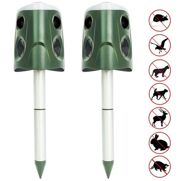 360° Multi-Function Bird Repeller – Ultrasonic Animal Deterrent with Triple-Speaker Design Outdoor Pest Control for Mice, Birds, and Squirrel